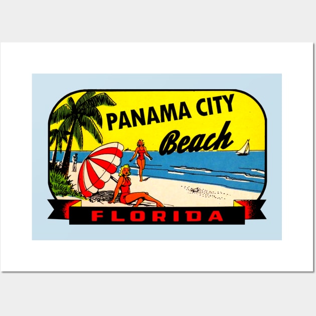 Panama City Beach Florida Vintage Wall Art by Hilda74